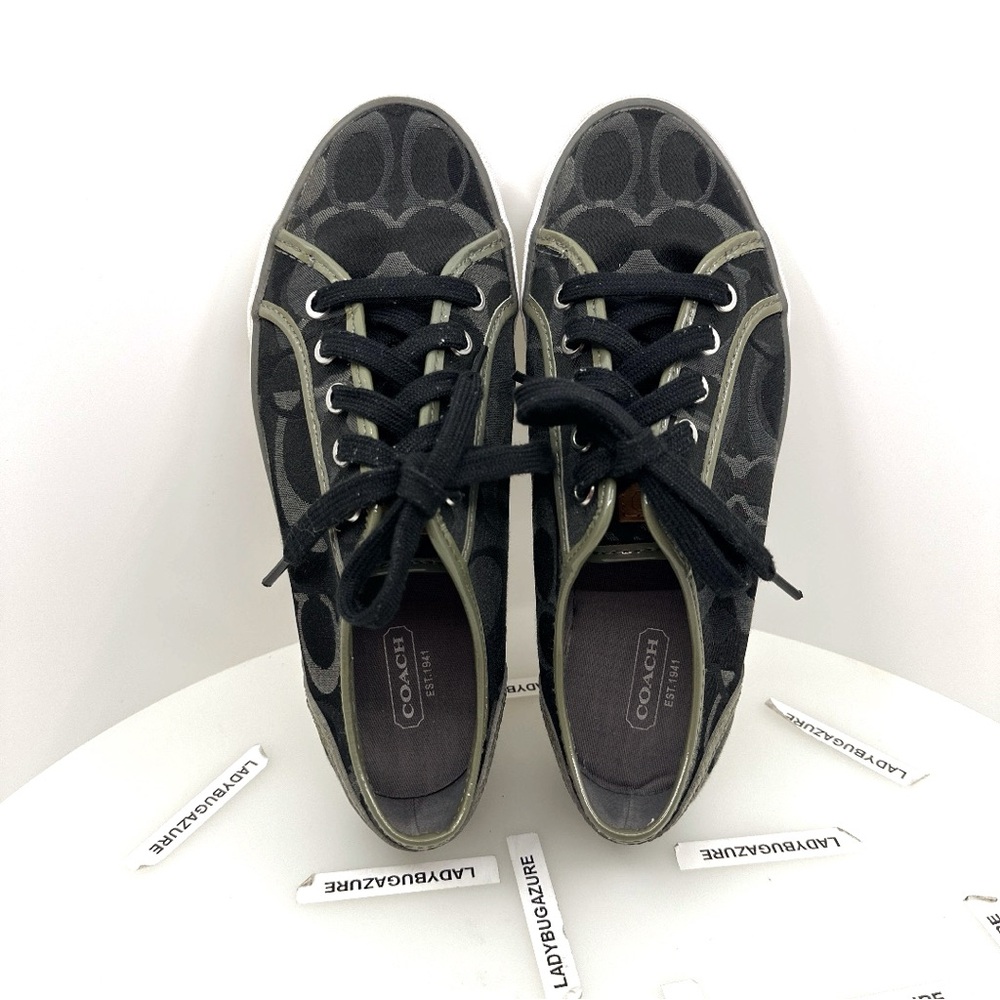 Coach Black and Gray Women's Sneakers - Picture 9 of 11